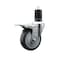 Service Caster 4'' SS Thermoplastic Rubber Swivel 1-5/8'' Expanding Stem Caster Total Lock Brake SCC-SSEXTTL20S414-TPRB-158 - alternate 1